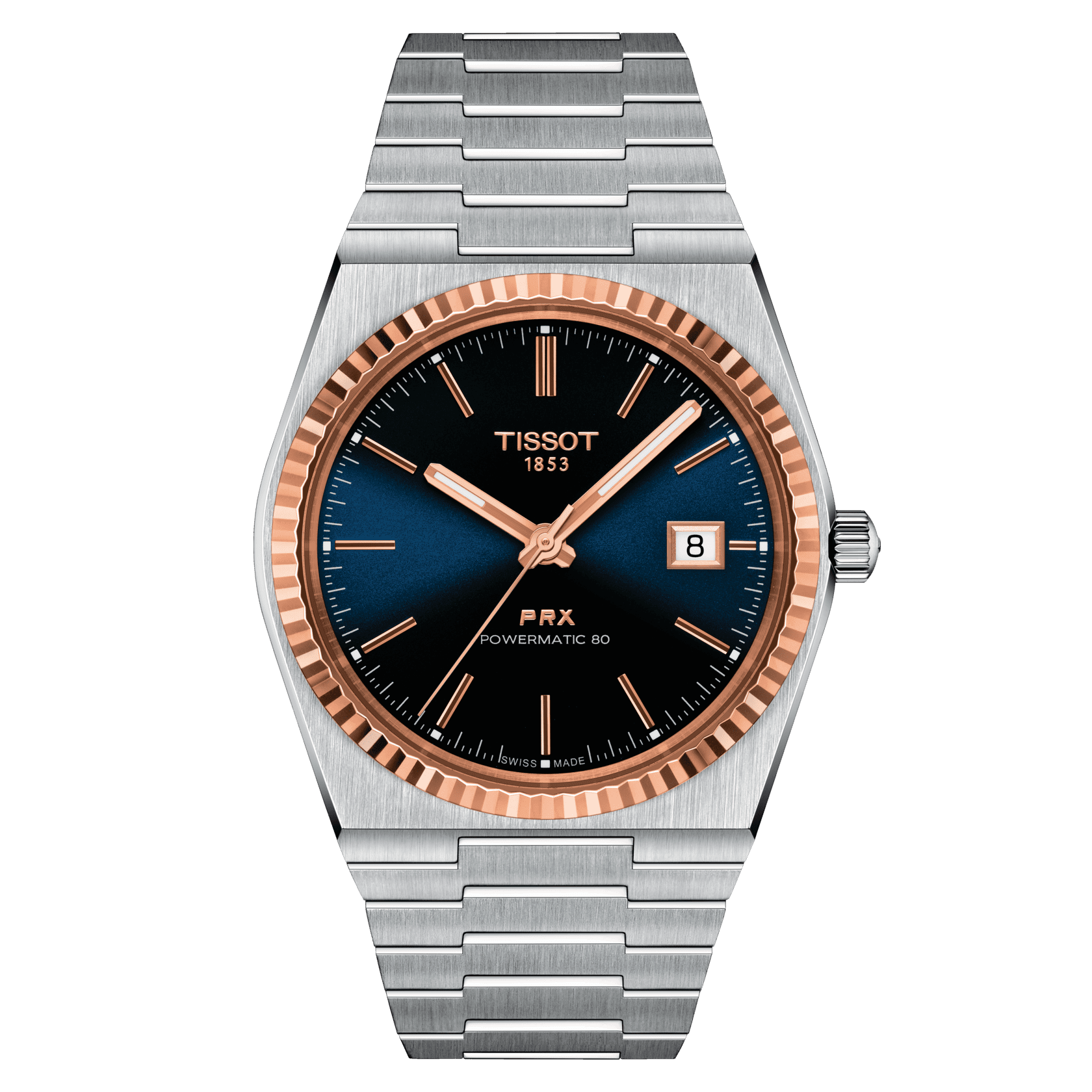 Tissot PRX Powermatic 80 Steel & 18K Gold Bezel – Swiss Paradise