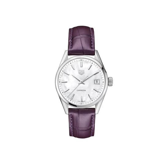 Tag heuer women's watch with mop dial with purple leather available atas wiss paradise