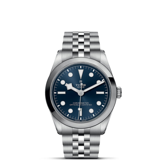 Tudor black bay M79640-0002
36mm womens watch in steel case with blue dial available at swiss paradise