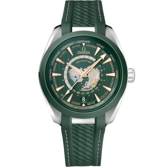 omega seamaster world timer green