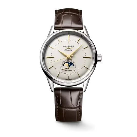 Longines Heritage Flagship Moonphase available at swiss paradise