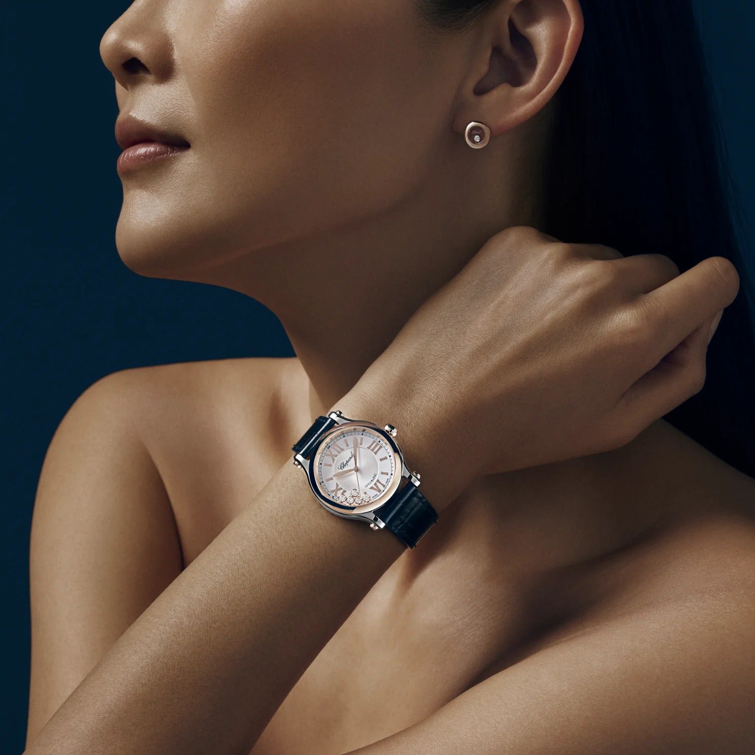 Image showcasing a curated collection of Women’s watches from luxury brands including Hublot, Omega, Tudor, Rado, and Longines. The display features diverse styles, from sporty chronographs to dress watches, with materials such as stainless steel, ceramic, and leather straps. Highlighted pieces include bold black dials, minimalist designs, and watches with advanced complications, embodying precision and timeless craftsmanship available at Swiss Paradise.