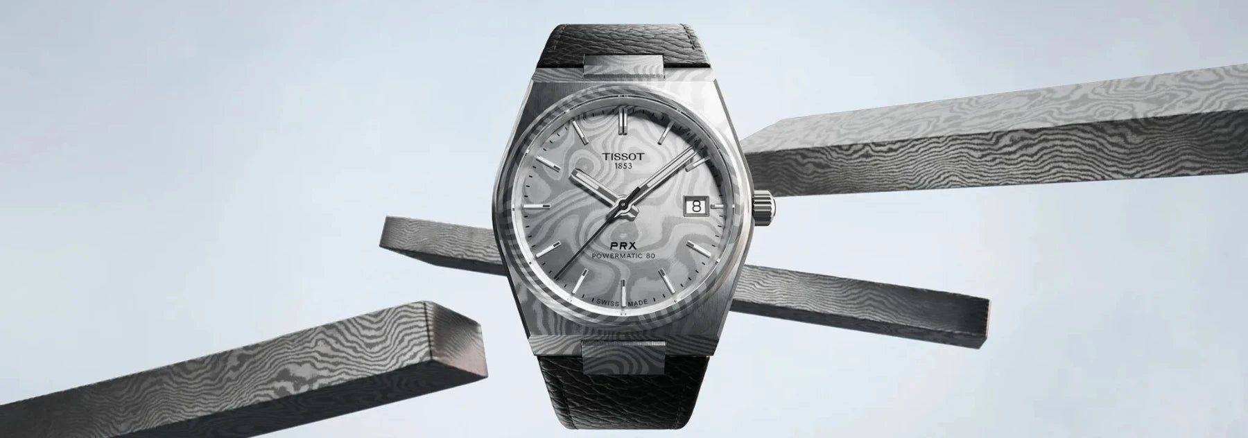 Tissot-PRX-Powermatic-80-Damascus-Steel-Mast