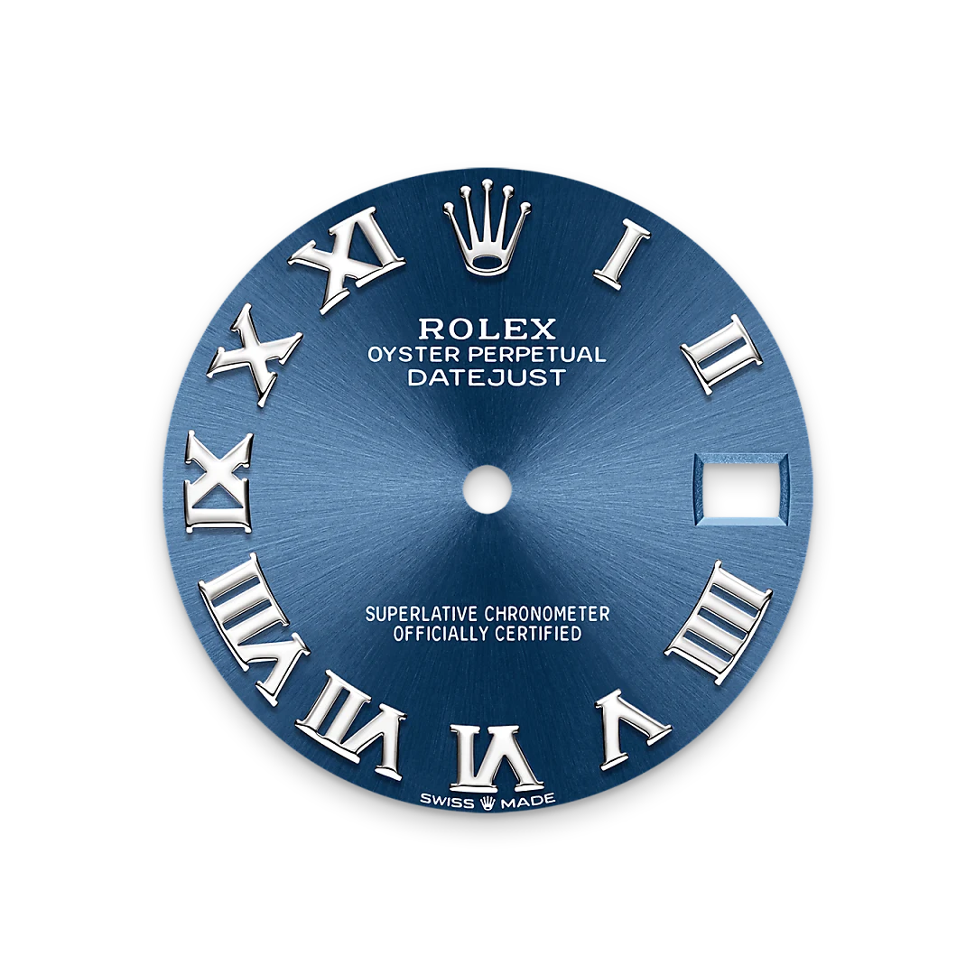 Bright blue dial