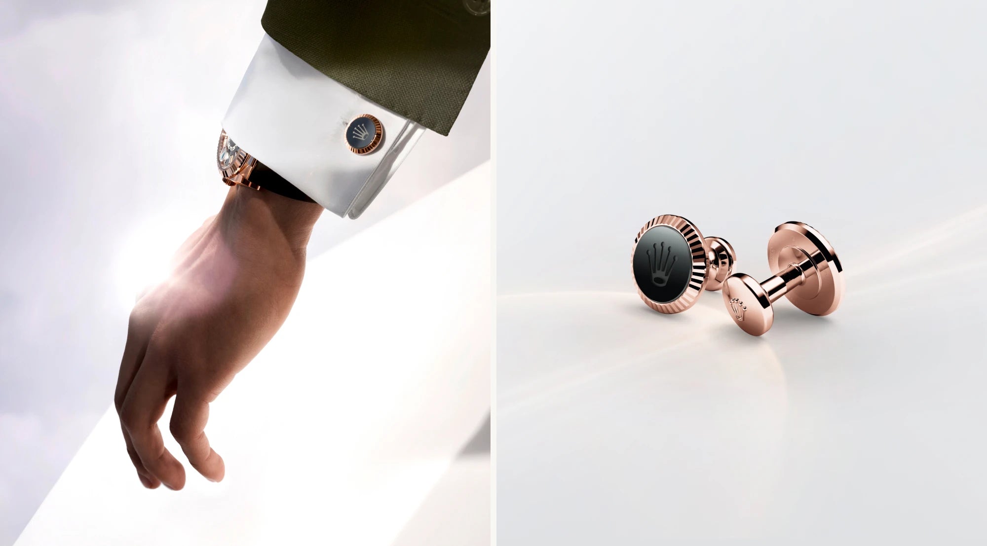 ‘Fluted’ cufflinks<br>An iconic aesthetic